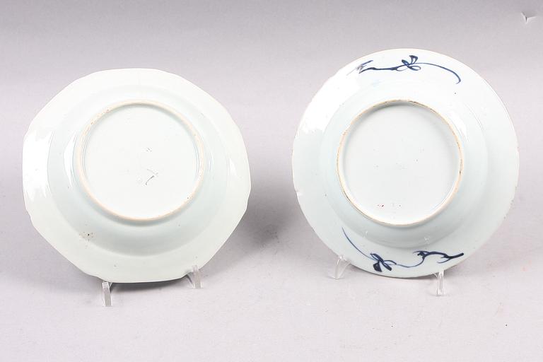TALLRIKAR, 11 st, porslin, Kina, 1700-1800-tal.