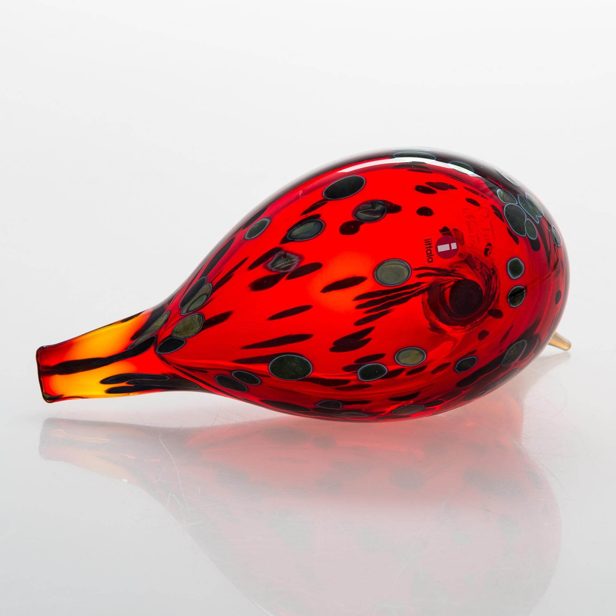 Oiva Toikka, A glass bird, signed O. Toikka Nuutajärvi.