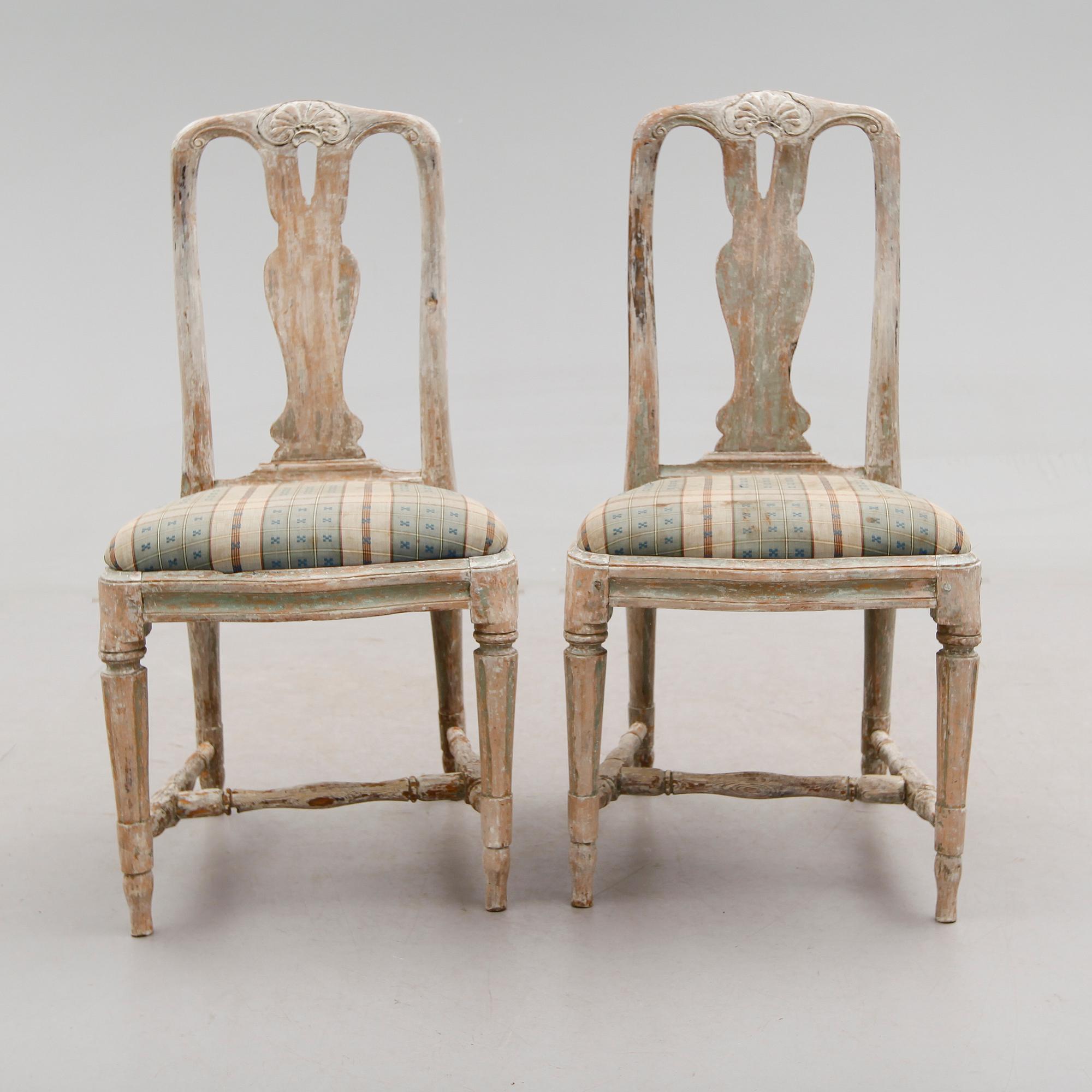 STOLAR, 1 par, gustavianska, 1700-talets andra hälft.