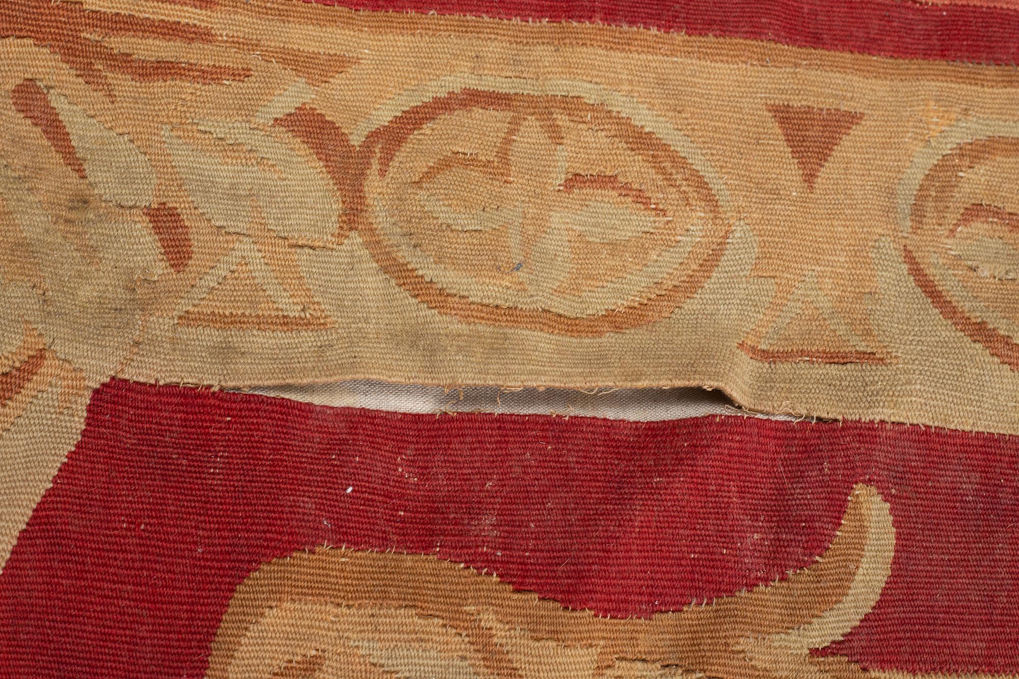 A carpet, tapestry weave, ca 625 x 431,5 cm, Aubusson the middle of the 19th century - around 1900, France.