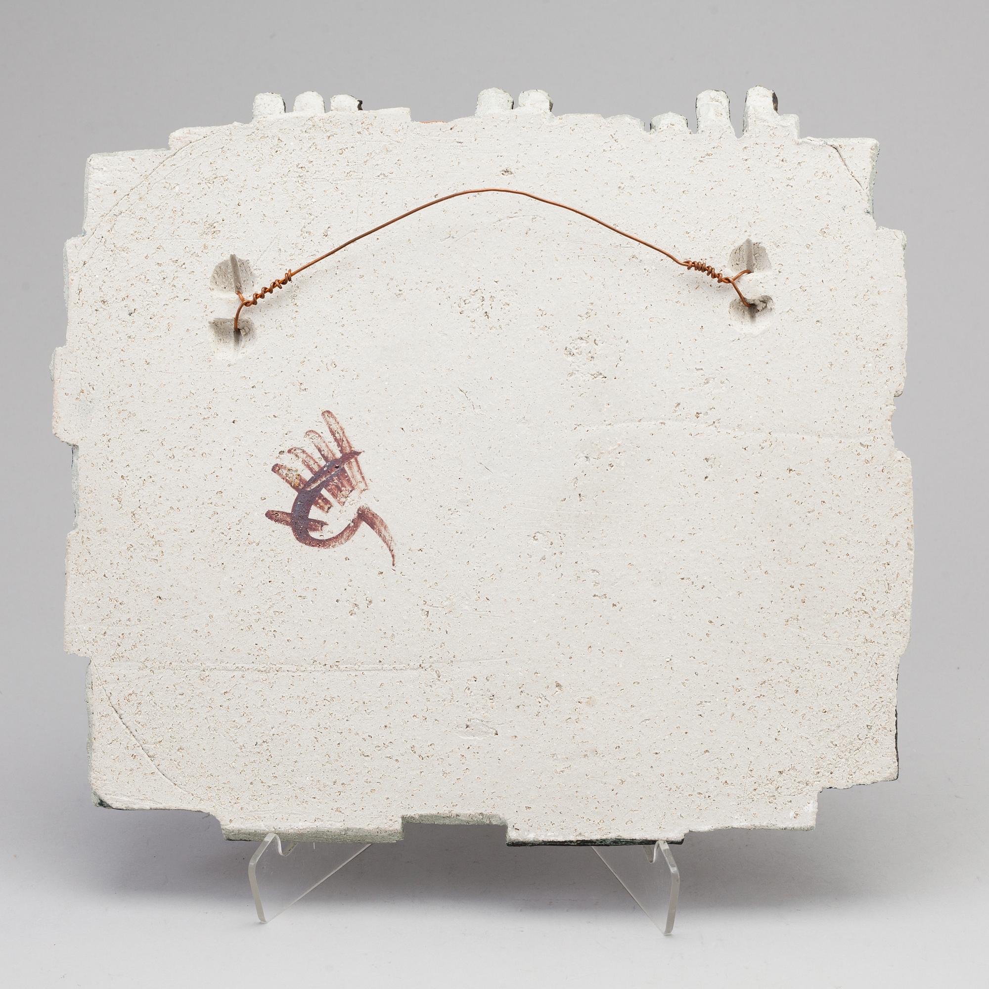 JOHNNY ROLF & JAN (JOHNNY) DE ROODEN, A Unique ceramic wall sculpture from Gustavsberg 1966-67.