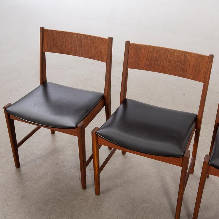 Chairs, 4 pcs, Denmark, 1950s-60s.