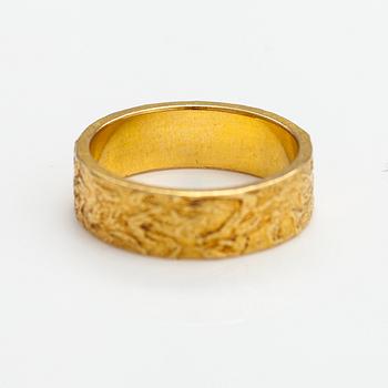 Björn Weckström, Ring "Lapp gold", 18K guld. Lapponia 1971.