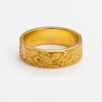 Björn Weckström, An 18K gold ring "Lapp gold". Lapponia 1971.