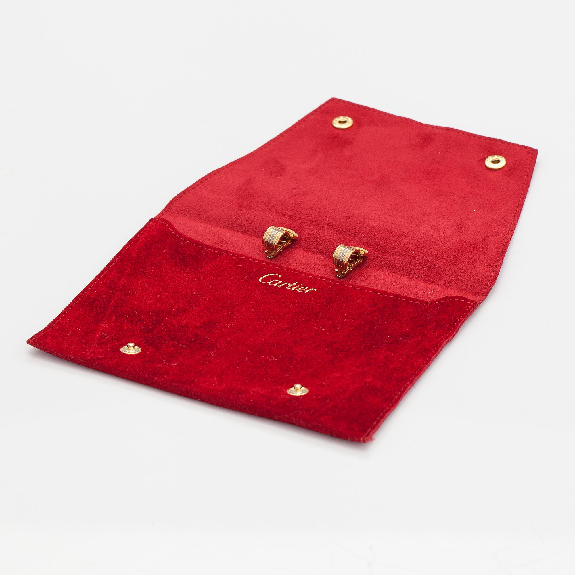 Cartier, Örhängen "Ressort CC", 18K gul-, röd och vitguld. Märkta Cartier, 976107.