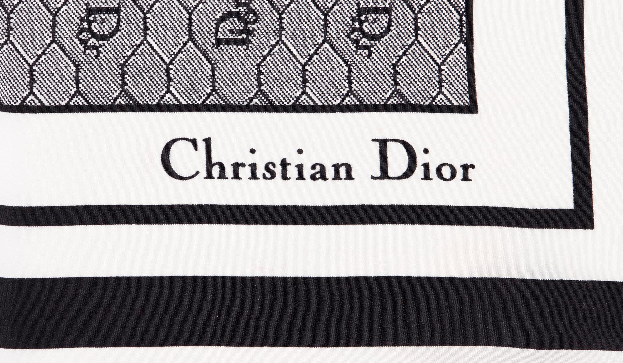 Christian Dior, a silk scarf.