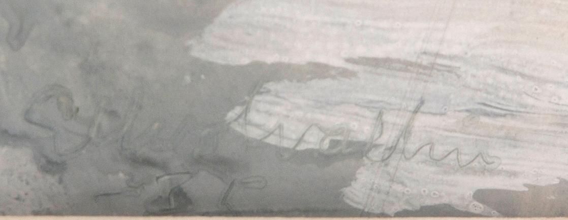 Ellis Wallin, gouache signerad.