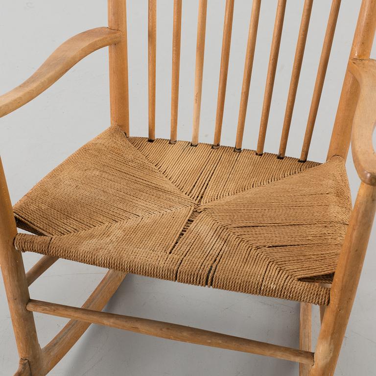 HANS J. WEGNER, gungstol, "J16", F.D.B. Møbler, Danmark.