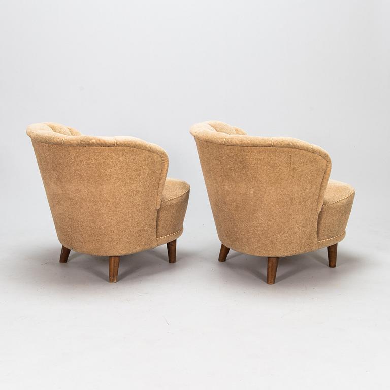 A 1950s pair of armchairs, "Elisabeth", for Asko Finland.