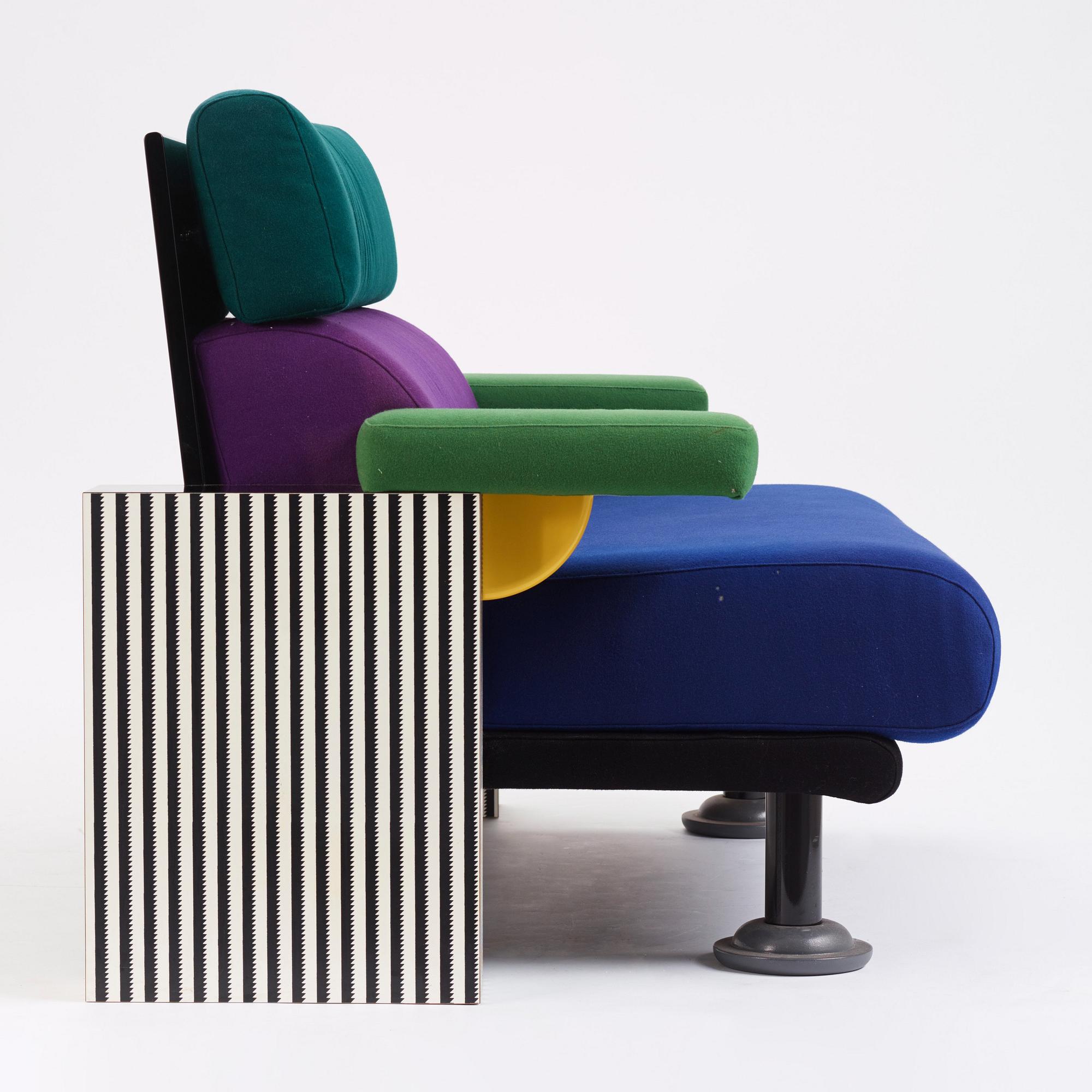Michele De Lucchi, a "Lido" sofa, Memphis, Italy, post 1982.