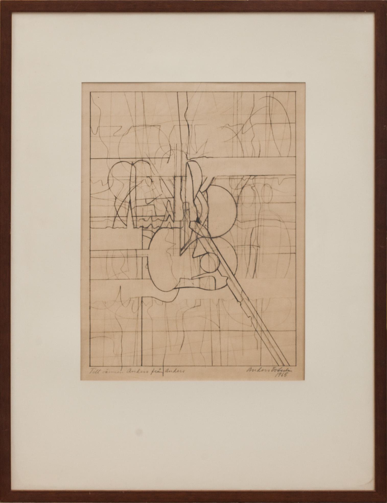 ANDERS ÖSTERLIN, litografi, signerad och daterad 1965.