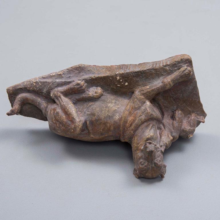 EMIL CEDERCREUTZ, skulptur, rödlera, signerad i godset.