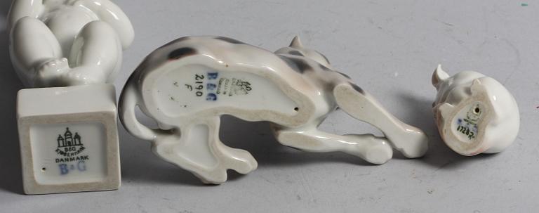 FIGURINER, 3 st, porslin, Bing o Gröndahl.