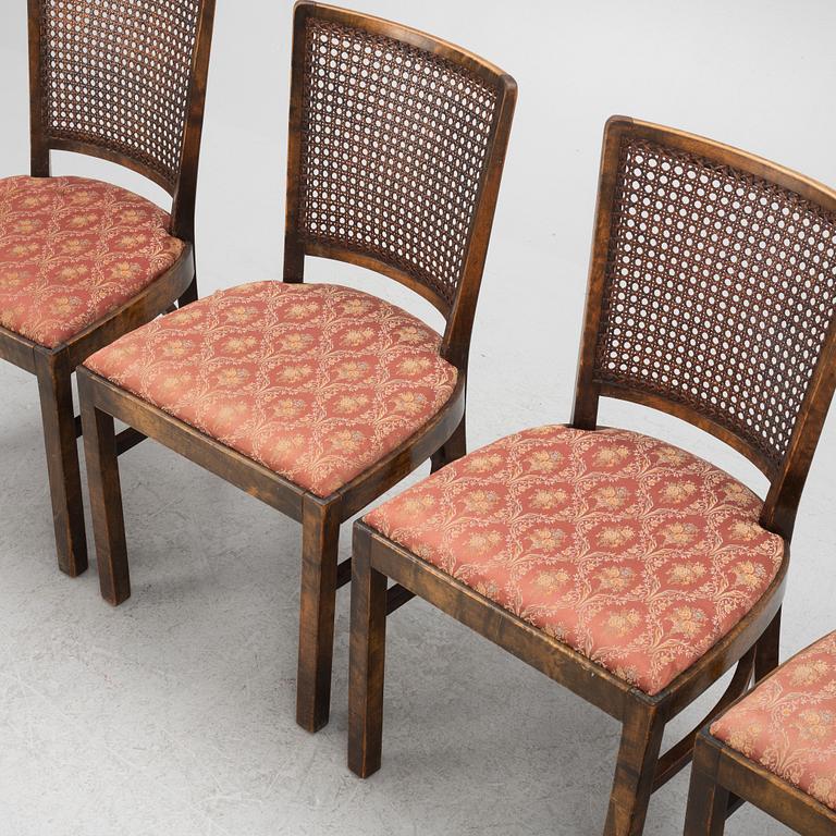 Stolar, 4 st, Ferdinand Lundquist, Göteborg, 1920/30-tal,