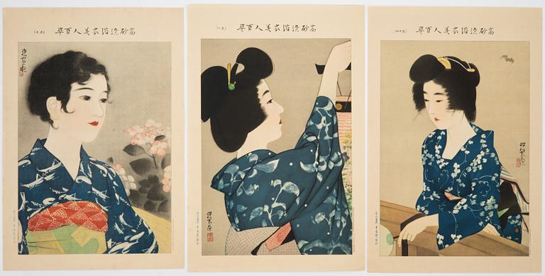 Ito Shinsui, a series of 10 lithographs in colours, 1931.