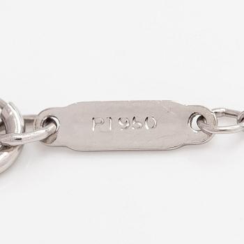 Tiffany & Co, halsband, platina, med en briljantslipad diamant.