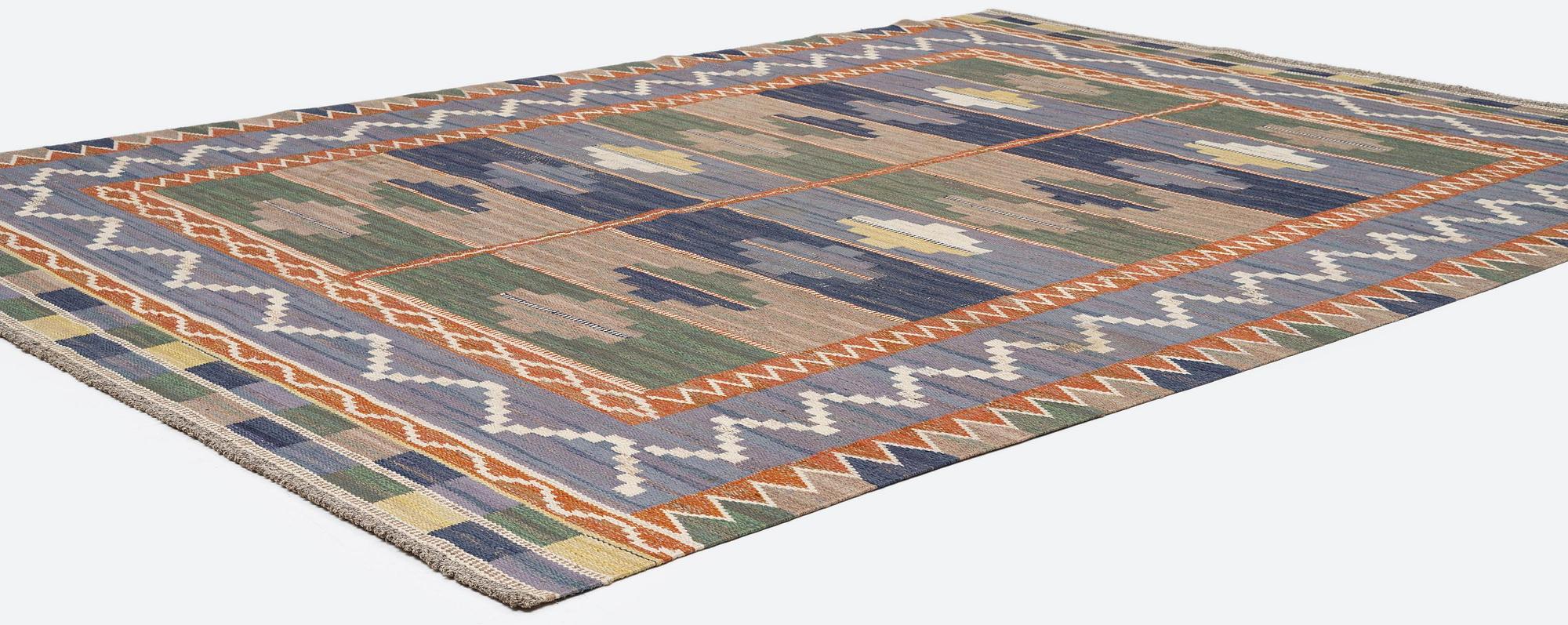 Märta Måås-Fjetterström, matta "Blå taggen", rölakan, ca 354 x 251 cm, signerad AB MMF.