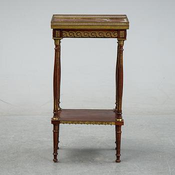 A Directoire style side table with marble top, 19th Century.