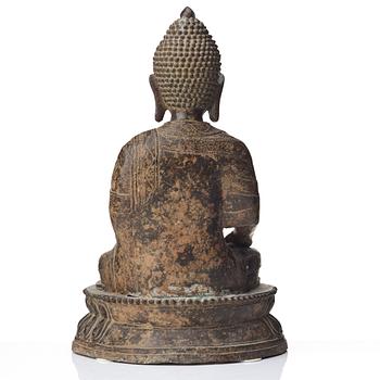 A Shakyamuni bronze buddha, presumably 20th Century.