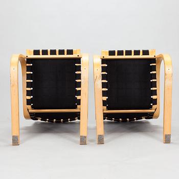 Alvar Aalto, fåtöljer, ett par, modell 406, Artek, 1970-tal.