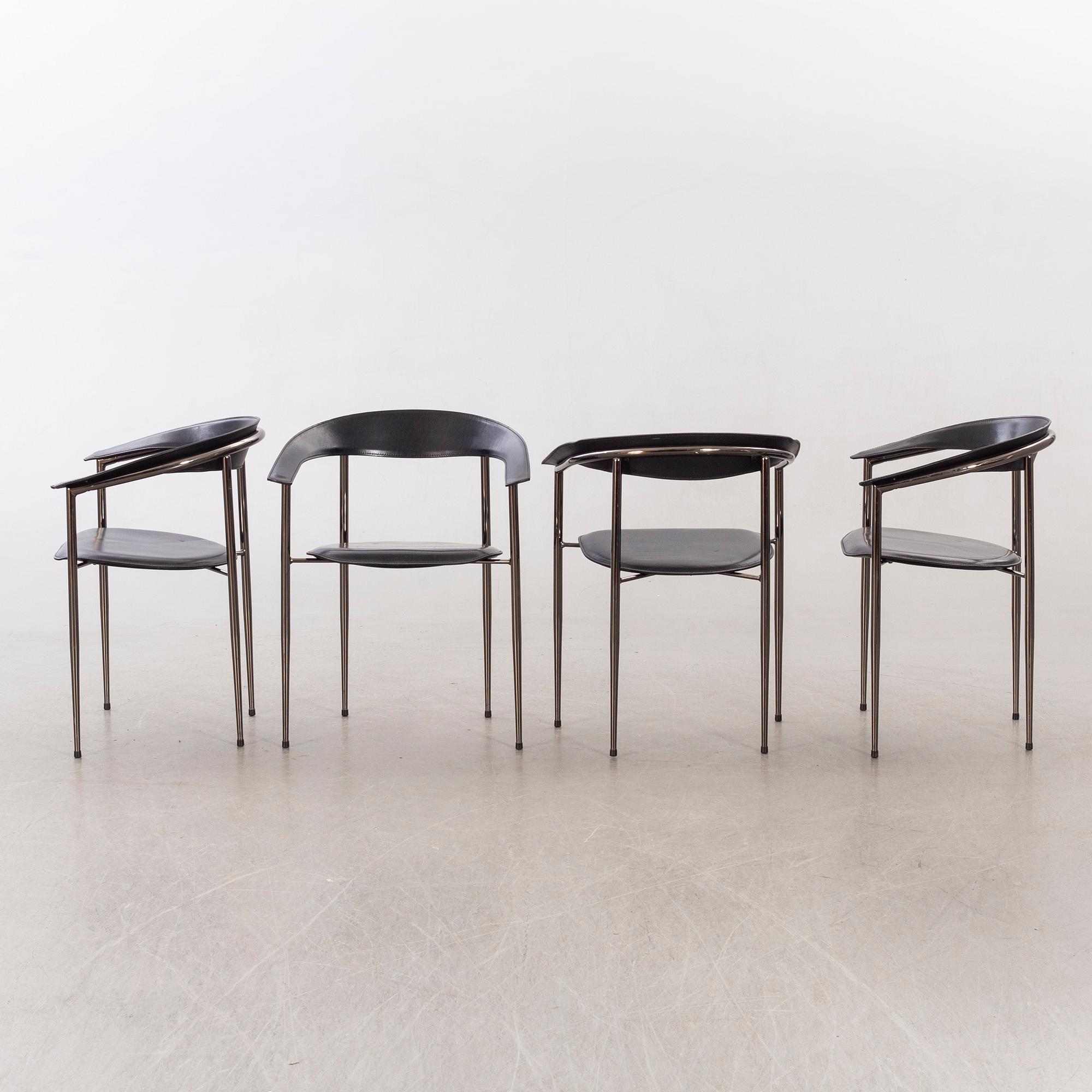 KARMSTOLAR, 4 st, "Ursula", Arrben Italien sent 1900-talets senare del.