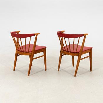 Bertil Fridhagen, a pair of armchairs model "406", Bodafors 1950s.