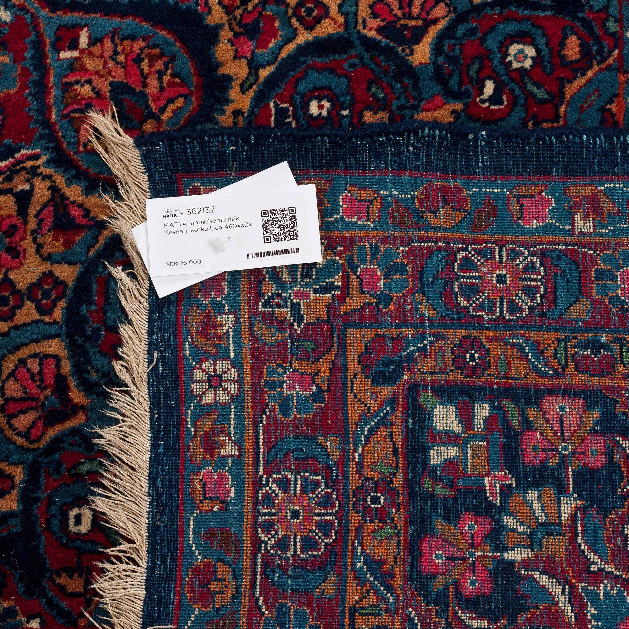 MATTA, antik/semiantik, Keshan, korkull, ca 460x322.