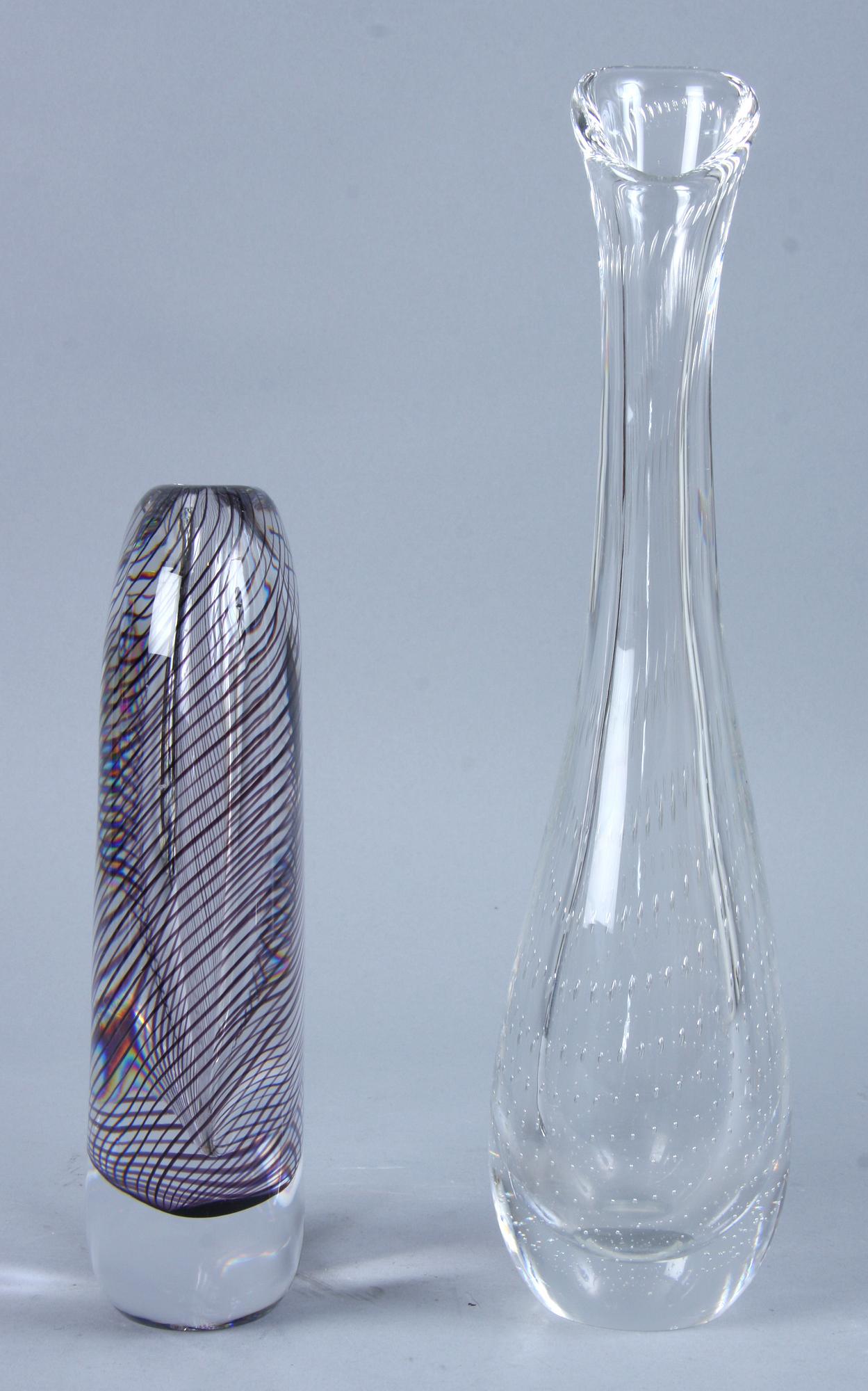 VASER, 2 st, glas, Vicke Lindstrand, Kosta.