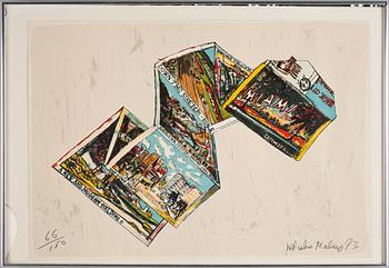 Malcolm Morley · MALCOLM MORLEY, litografi, sign o numr 66/150.