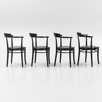Åke Axelsson, four black 'Bohem' chairs, Gemla, 1980's.