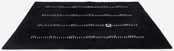 Eileen Gray, matta, "Centimètre", Black board rug, Handtuftad, 246,5 x 228,5 cm, Efter design av Eileen Gray.
