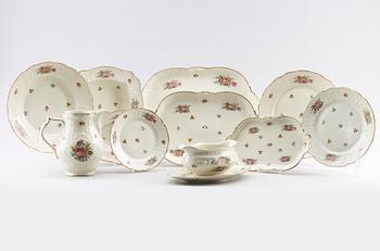 MATSERVIS, ca 54 delar, porslin, "Sanssouci", Rosenthal.