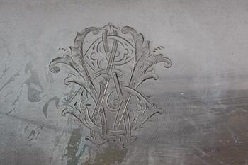 TOILETTESET, 4 delar. Silver. CG Hallberg, Stockholm.