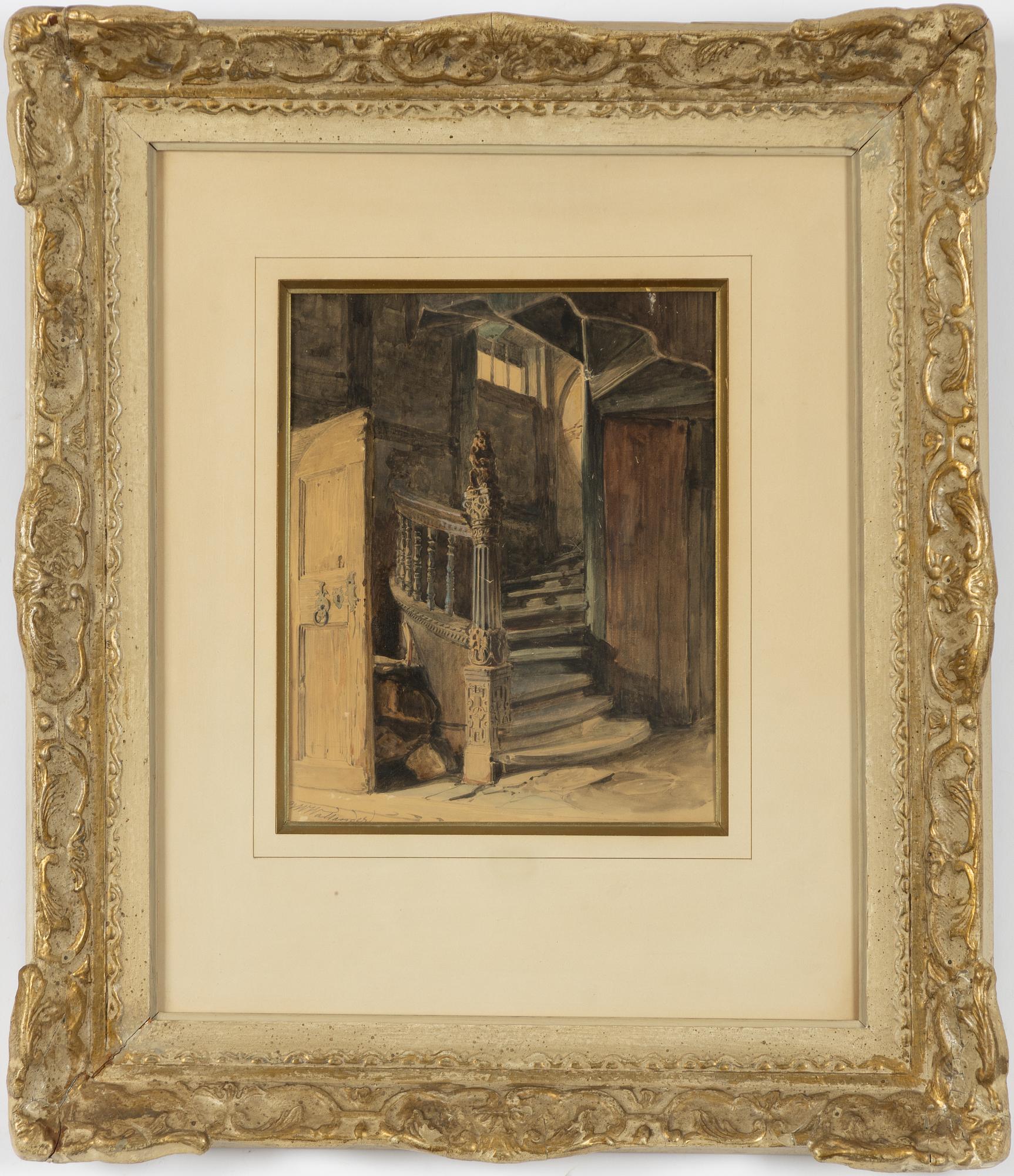 Josef Wilhelm Wallander, Staircase, possibly Gripsholm.