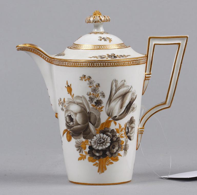 KAFFEKANNA, porslin, Meissen, Marcolinis period 1774-1814.
