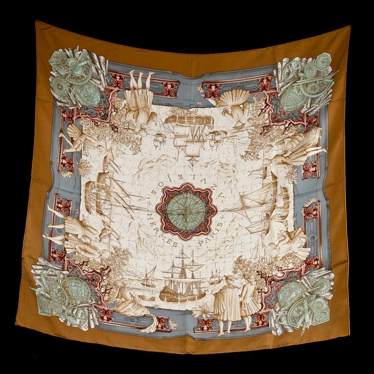 SCARF, siden, "Azulejos", Catherine Baschet, Hermés, 1900-talets fjärde kvartal.