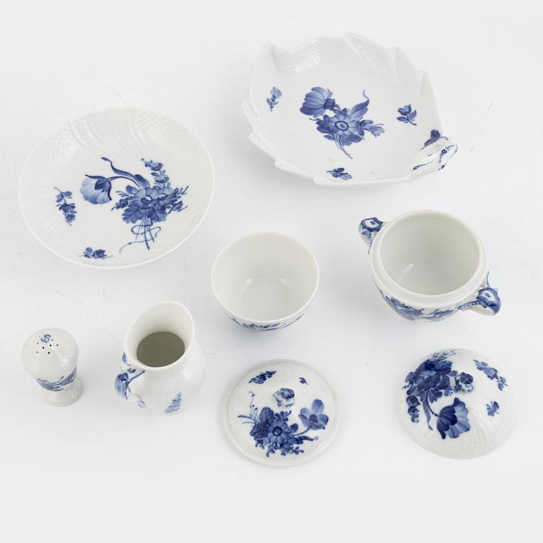 35 pieces of a coffee and dinner service, "Blue flower", Royal Copenhagen, Denmark.