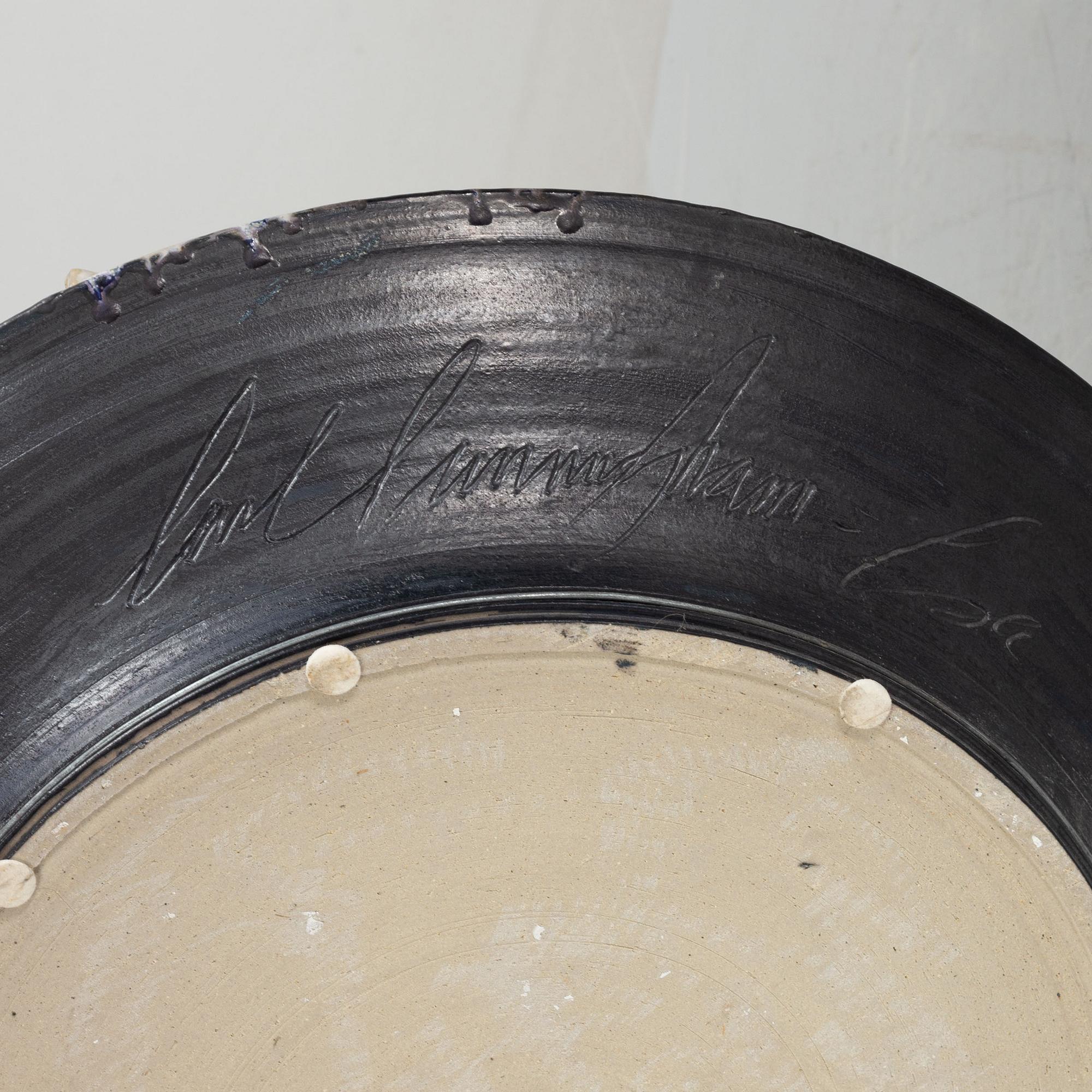 Carl Cunningham-Cole, a large stoneware bowl, signed.