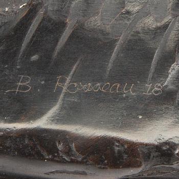 Okänd konstnär 1900-tal ,  skulptur metall bär signering.