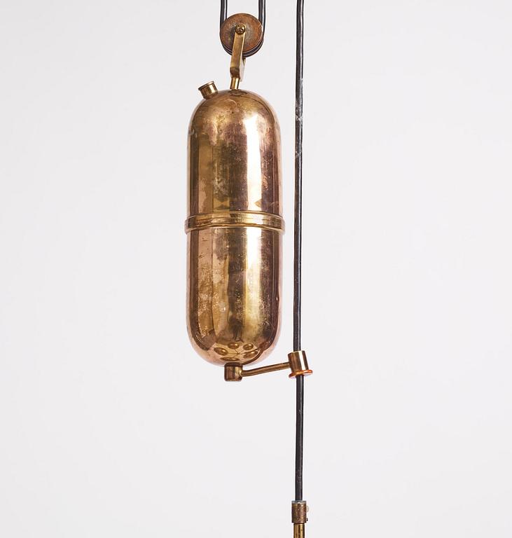 Carl-Axel Acking, a rare ceiling lamp model "1164", Bröderna Malmströms Metallvarufabrik, Malmö, 1940-50s.