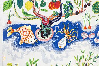 Josef Frank, a curtain, 'Italian Dinner', Svenskt Tenn.