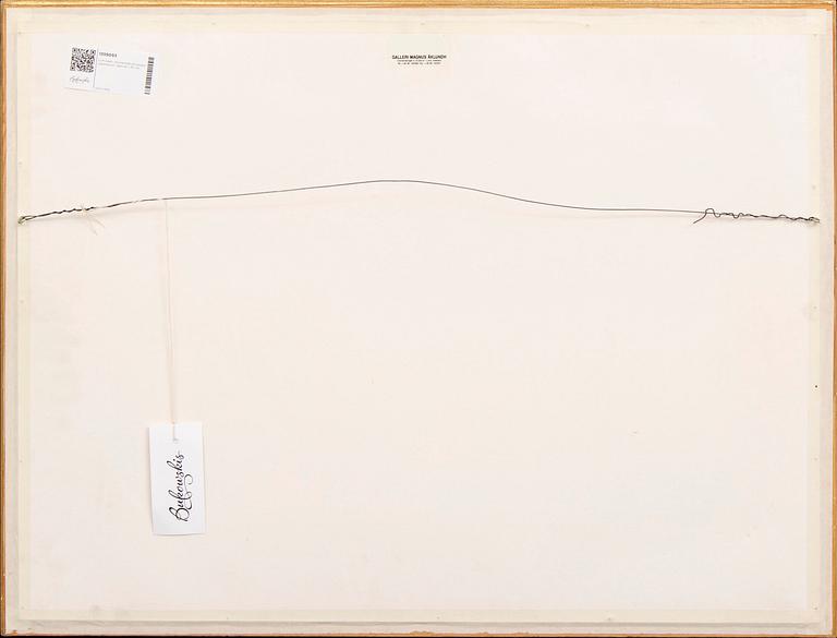 Curt Asker, mixed media on paper, signed and dated -90.