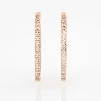 ÖRHÄNGEN, ett par, 14K guld med briljantslipade diamanter totalt ca 0.60 ct. Total vikt ca 7,2 g.