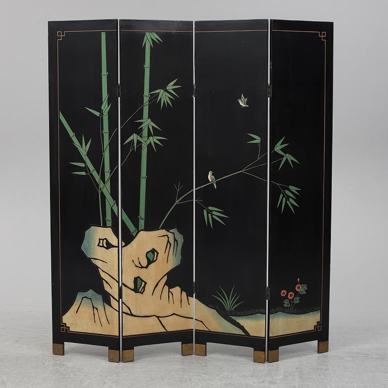 A Japanese folding screen, second half of the 20th century.