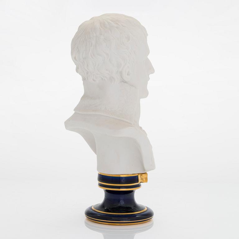 A biscuit bust of Napoleon Bonaparte, Sèvres, France.