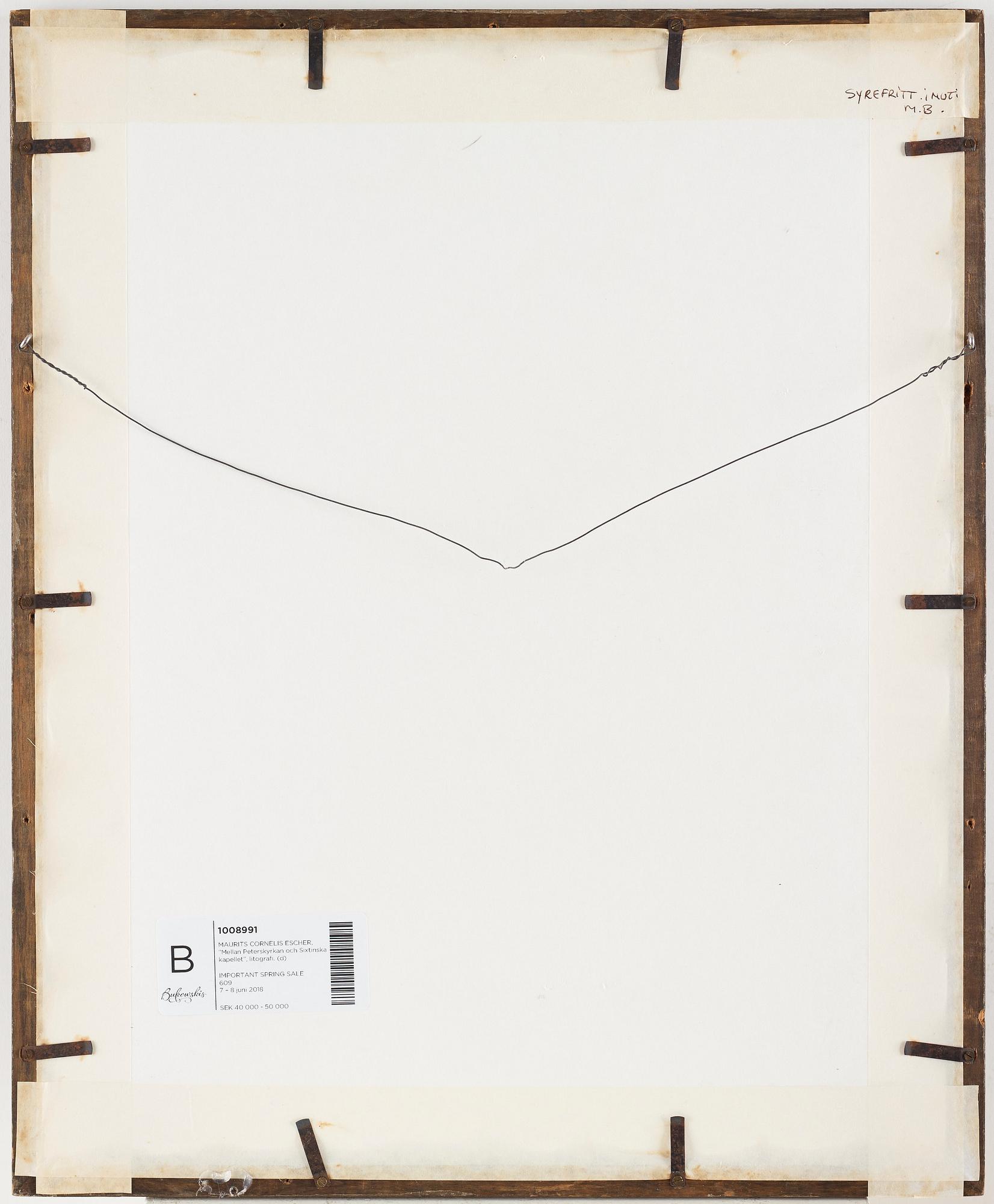 Maurits Cornelis Escher, ”Between St Peter's and the Sistine Chapel”.