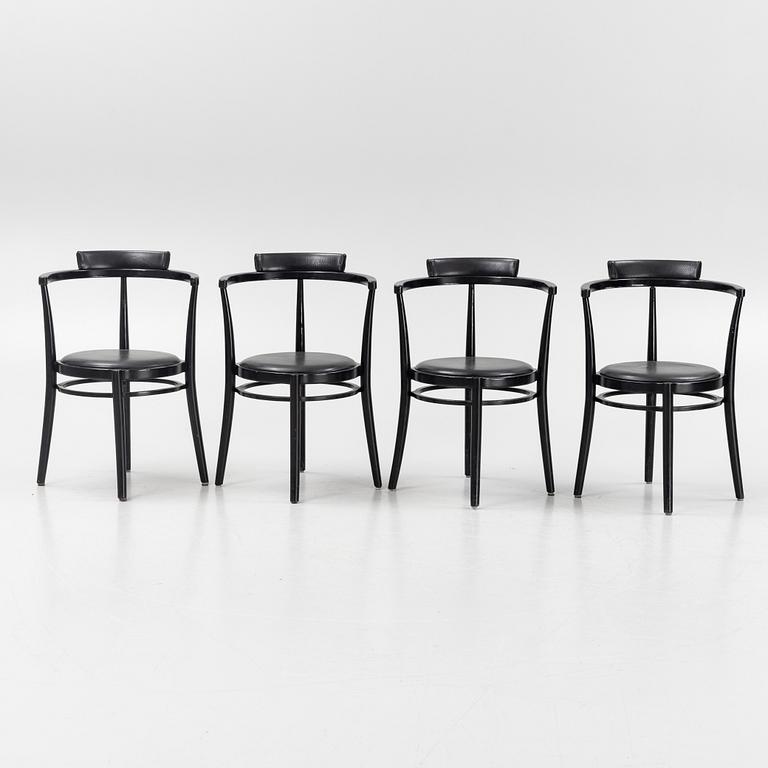 Åke Axelsson, four black 'Bohem' chairs, Gemla, 1980's.