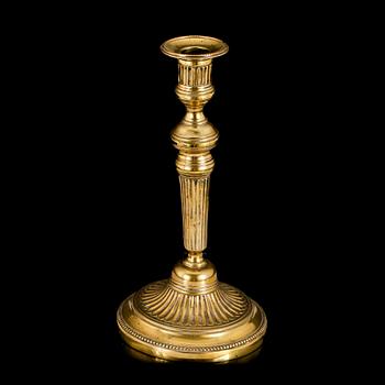 LJUSSTAKE, mässing, empirstil, 1800/1900-tal.