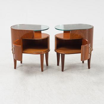 Axel Larsson, sannolikt. Sängbord, ett par, Swedish Modern, Svenska Möbelfabrikerna Bodafors, 1940-tal.