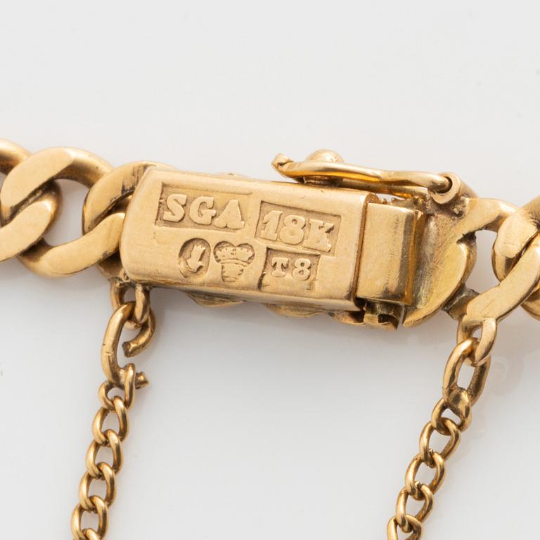 Bracelet, 18K gold, curb link.